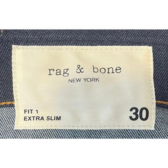 NWT Rag & Bone 'FIT 1' Men's Extra Slim Fit Jeans Indigo Rinse Selvedge sz. 30 - Picture 5 of 9